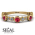 Bezel Ruby Eternity Band - Valeria No. 10