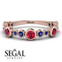Bezel Ruby Eternity Band - Valeria No. 71