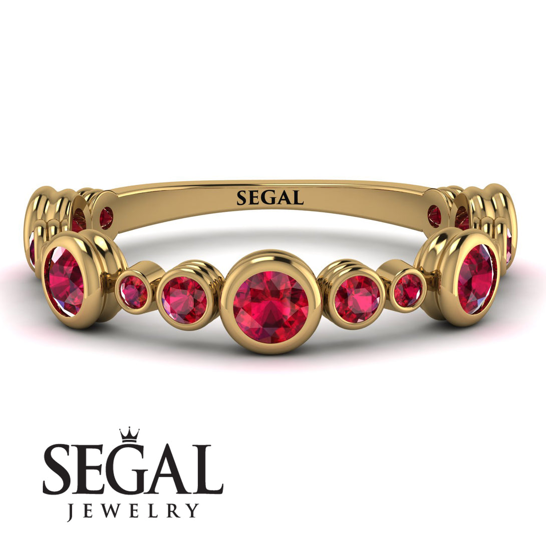 Bezel Ruby Eternity Band - Valeria No. 55