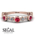 Bezel Ruby Eternity Band - Valeria No. 11