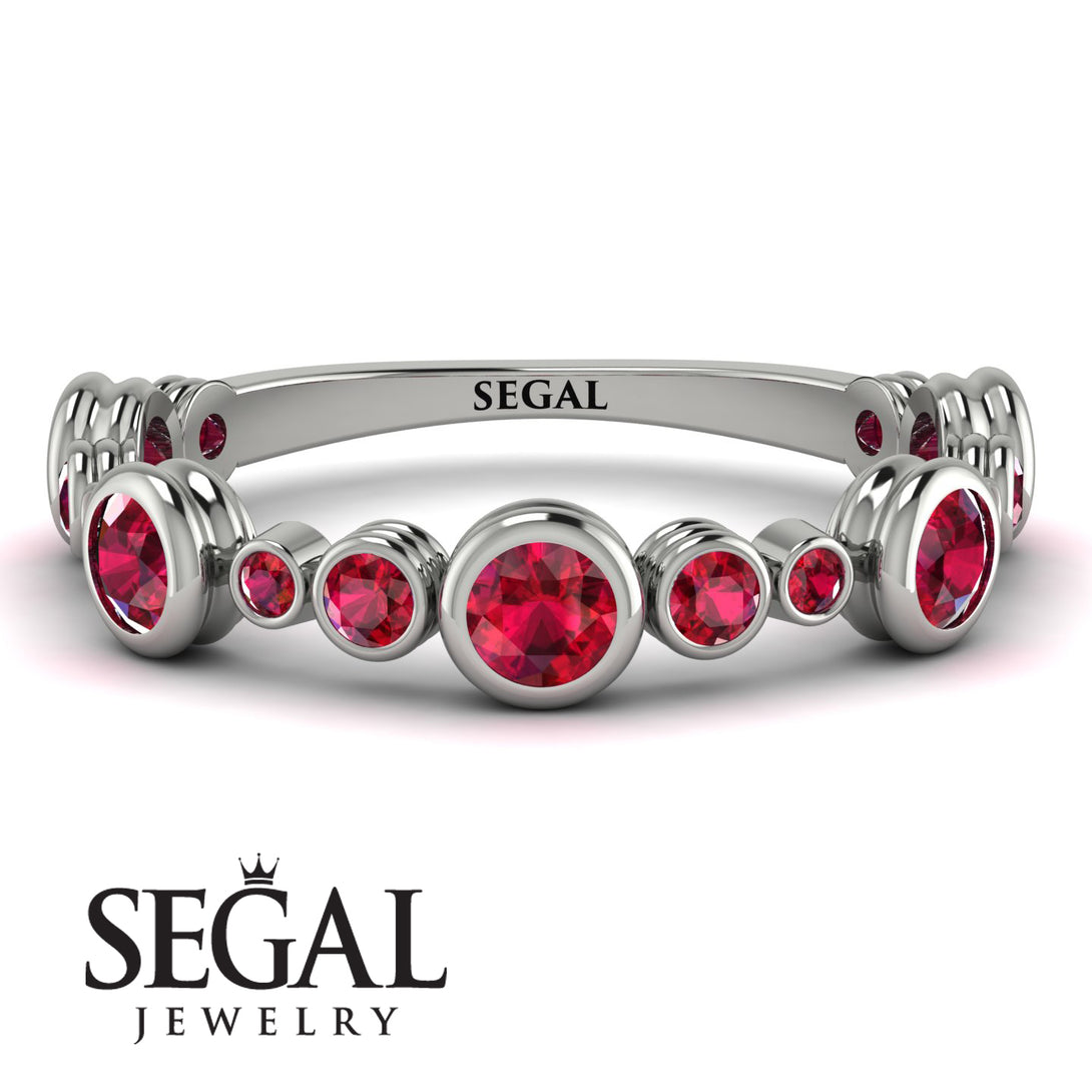 Bezel Ruby Eternity Band - Valeria No. 57