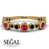 Bezel Ruby Eternity Band - Valeria No. 40