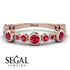 Bezel Ruby Eternity Band - Valeria No. 56