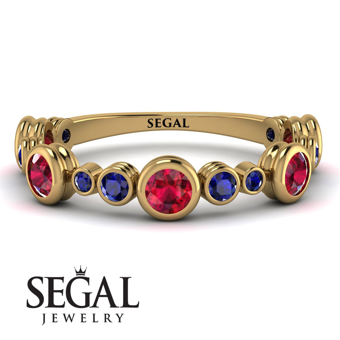 Bezel Ruby Eternity Band - Valeria No. 70