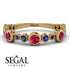 Bezel Ruby Eternity Band - Valeria No. 70