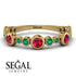Bezel Ruby Eternity Band - Valeria No. 25