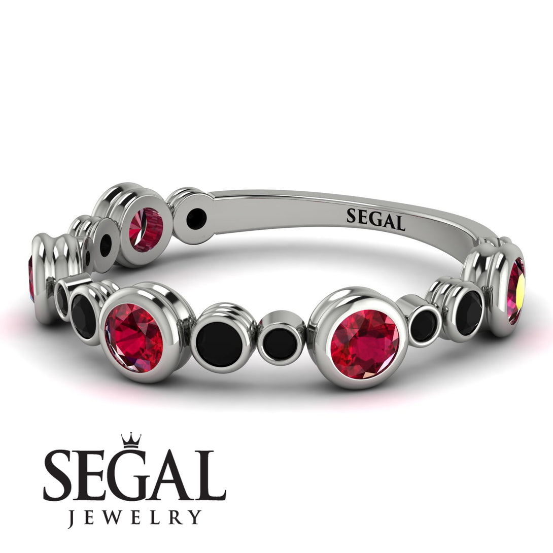 Bezel Ruby Eternity Band - Valeria No. 42