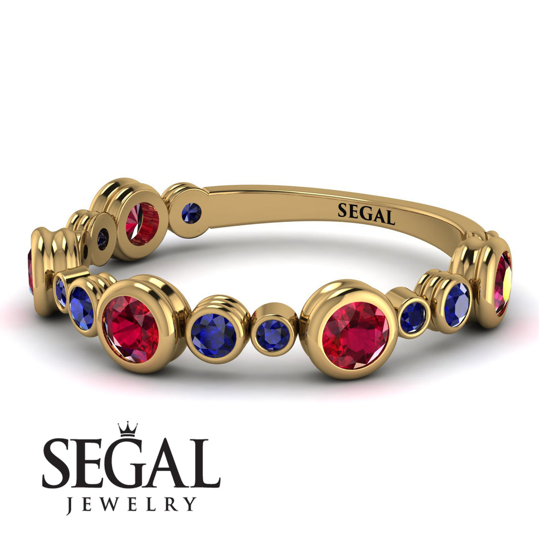 Bezel Ruby Eternity Band - Valeria No. 70