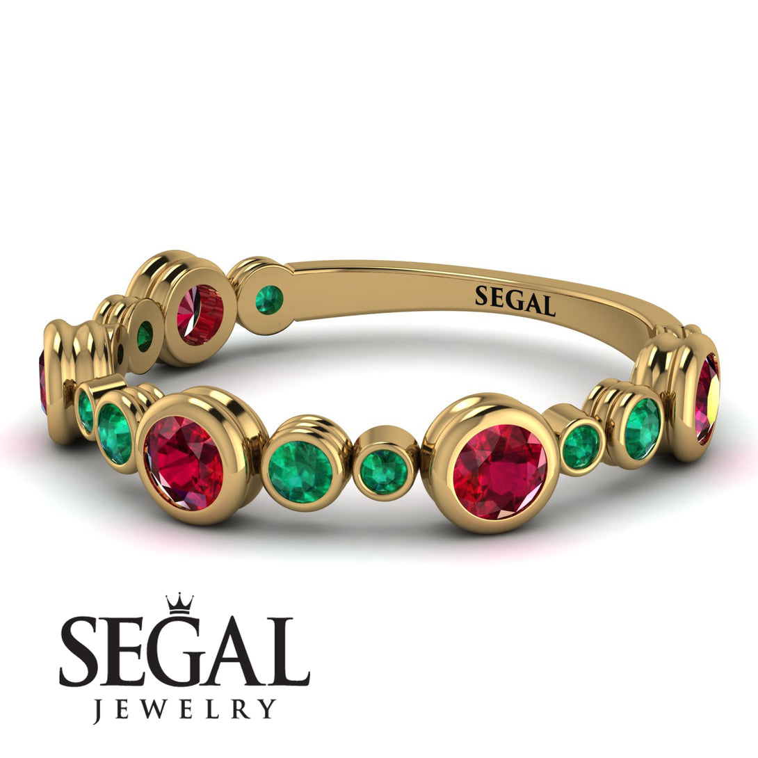 Bezel Ruby Eternity Band - Valeria No. 25