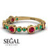 Bezel Ruby Eternity Band - Valeria No. 25