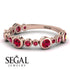 Bezel Ruby Eternity Band - Valeria No. 56