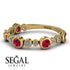 Bezel Ruby Eternity Band - Valeria No. 10