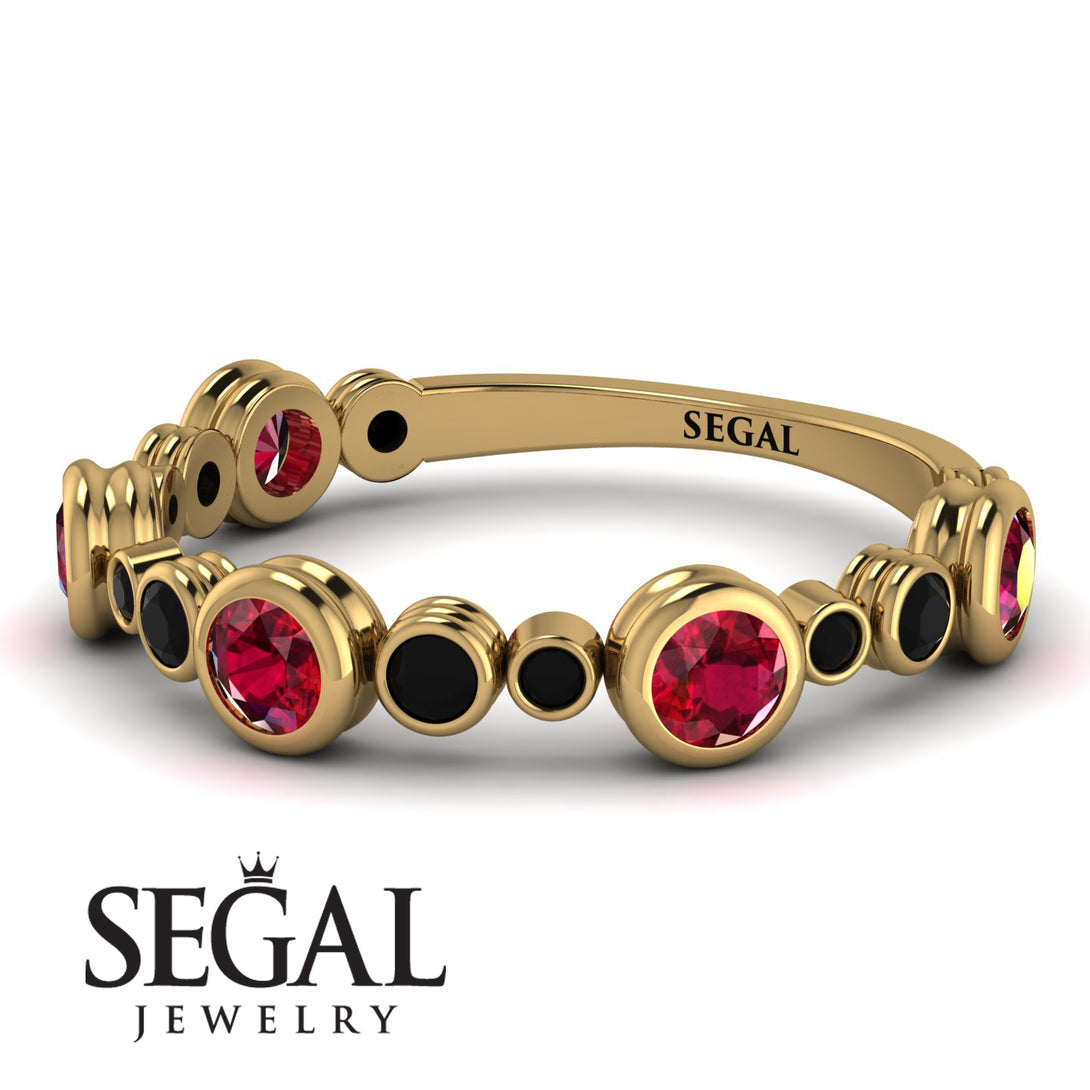 Bezel Ruby Eternity Band - Valeria No. 40