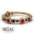Bezel Ruby Eternity Band - Valeria No. 40