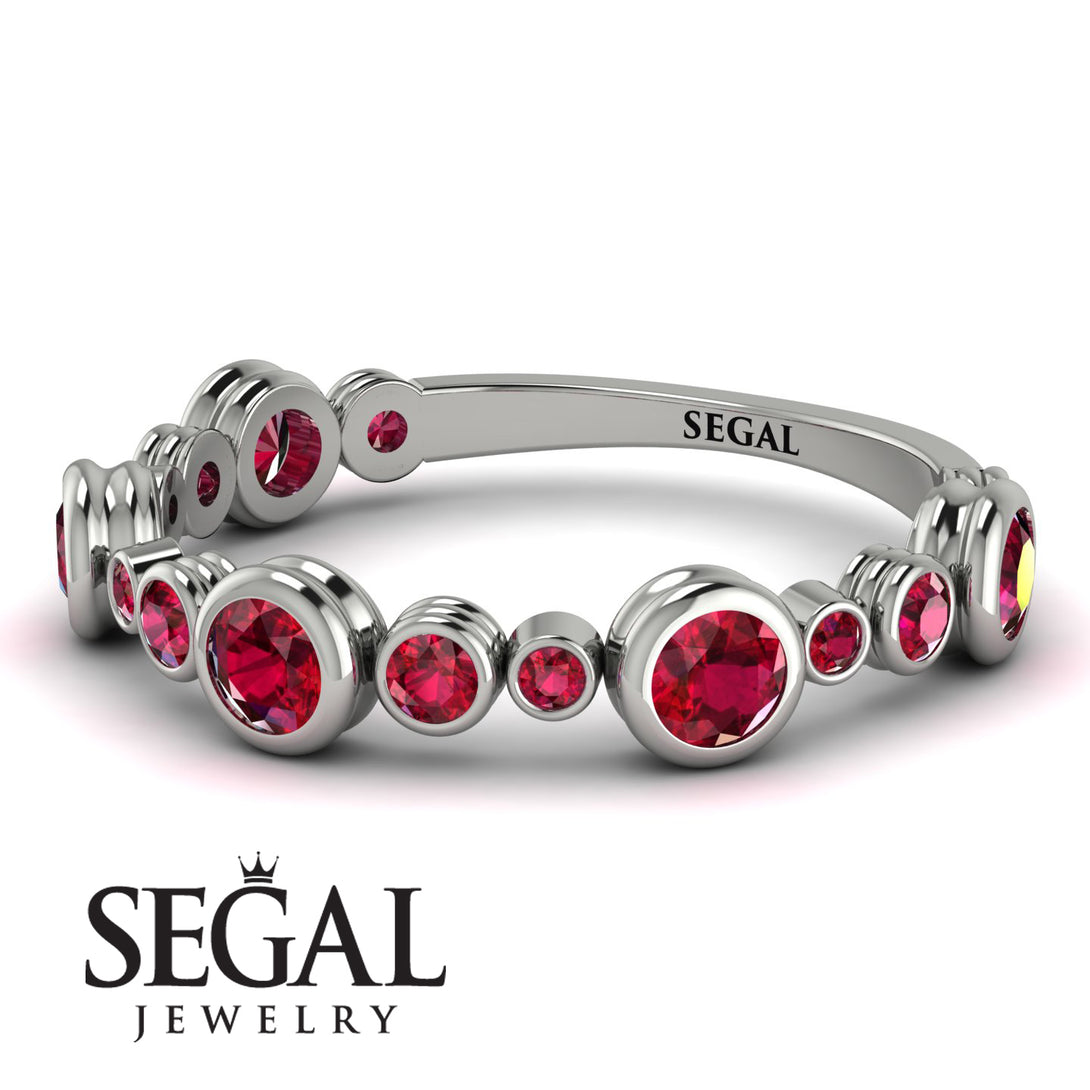 Bezel Ruby Eternity Band - Valeria No. 57