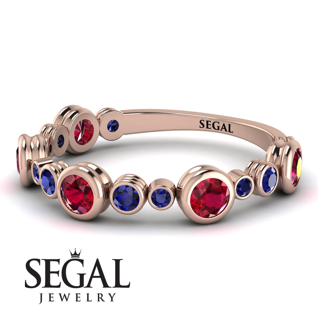 Bezel Ruby Eternity Band - Valeria No. 71