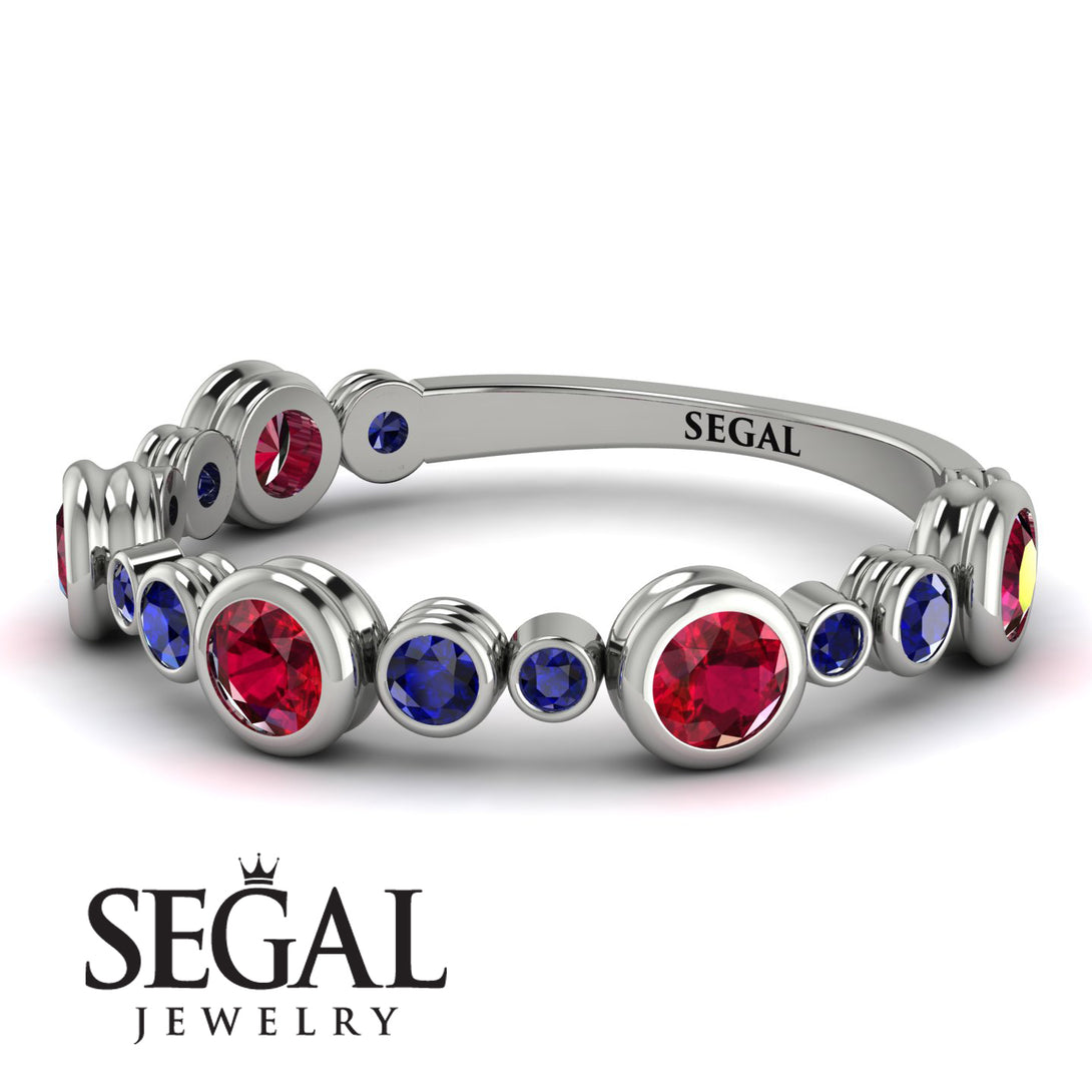 Bezel Ruby Eternity Band - Valeria No. 72