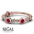 Bezel Ruby Eternity Band - Valeria No. 11