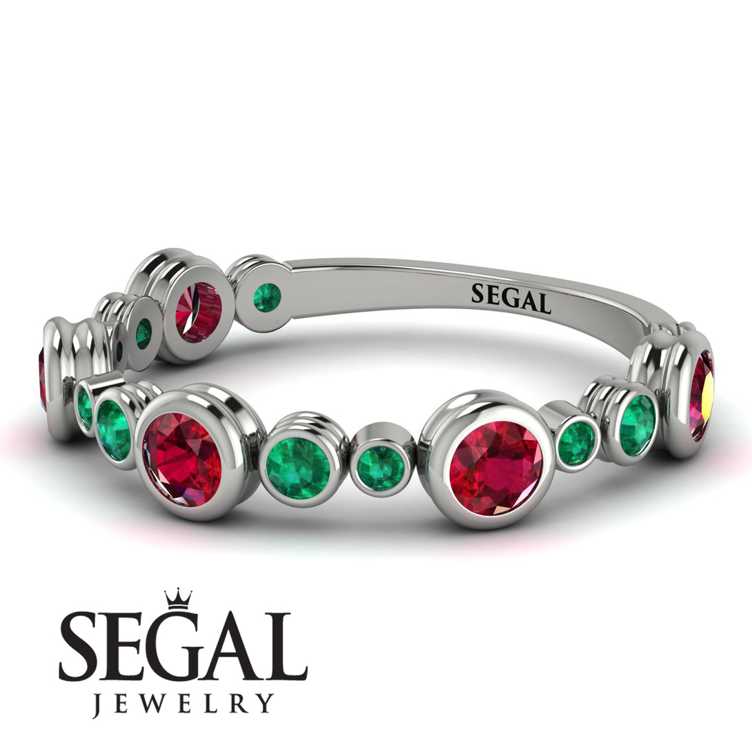 Bezel Ruby Eternity Band - Valeria No. 27