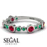 Bezel Ruby Eternity Band - Valeria No. 27
