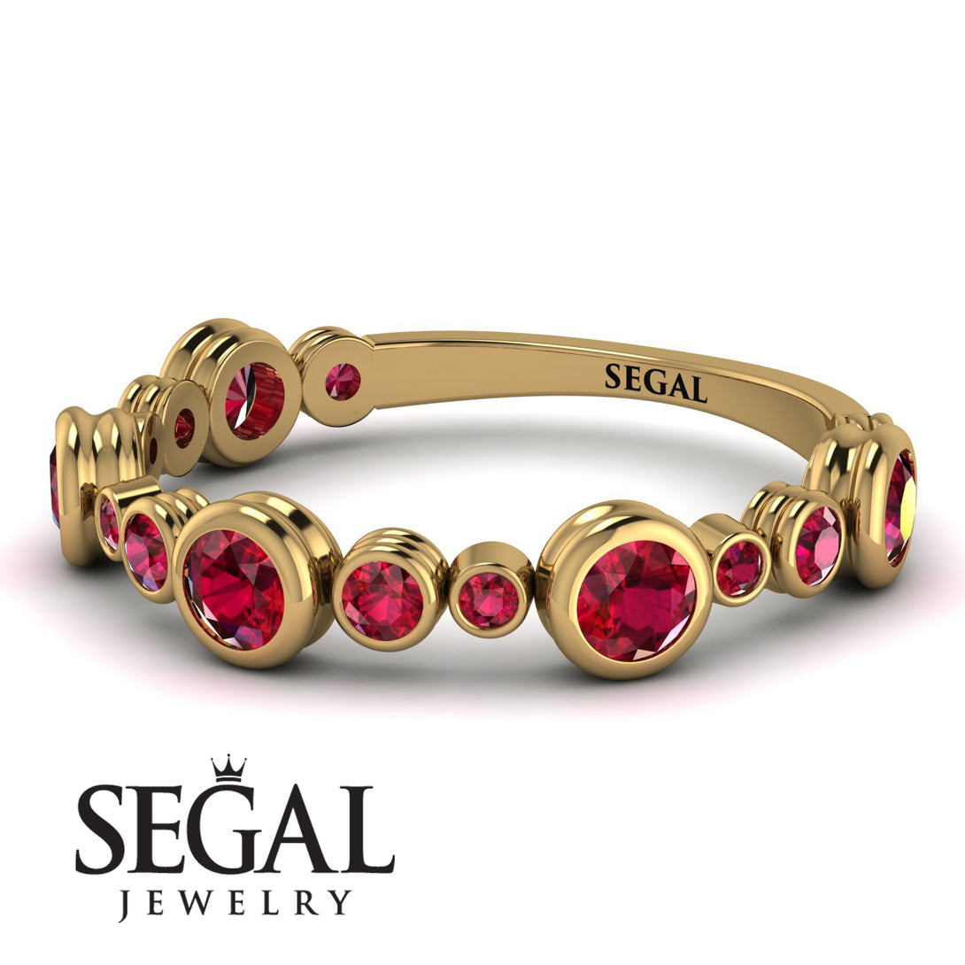 Bezel Ruby Eternity Band - Valeria No. 55