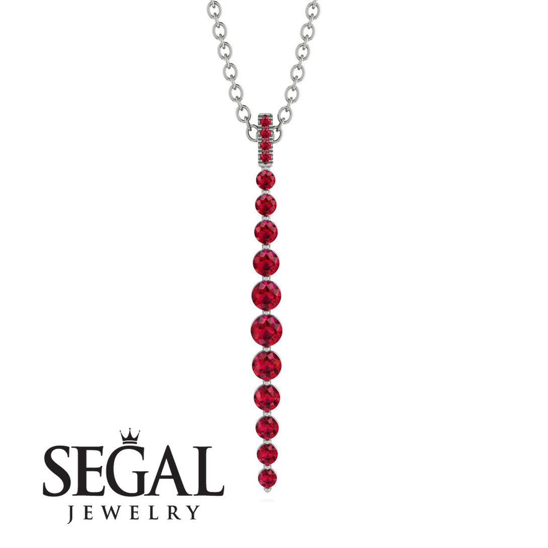 Tie Necklace Row Ruby - Paris No. 12