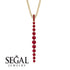 Tie Necklace Row Ruby - Paris No. 10