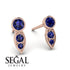 Bezel Sapphire Earrings In Pear Shaped - Aniya No. 74 image 9