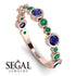 Bezel Sapphire Eternity Band - Valeria No. 29