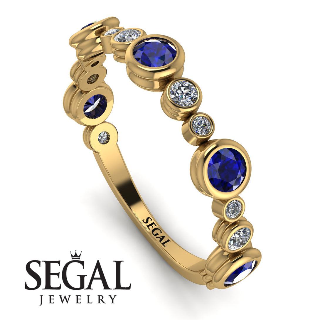 Bezel Sapphire Eternity Band - Valeria No. 13