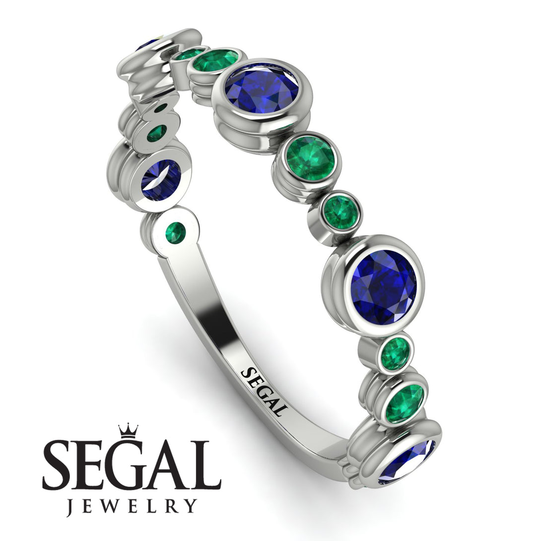 Bezel Sapphire Eternity Band - Valeria No. 30