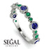 Bezel Sapphire Eternity Band - Valeria No. 30