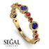 Bezel Sapphire Eternity Band - Valeria No. 58