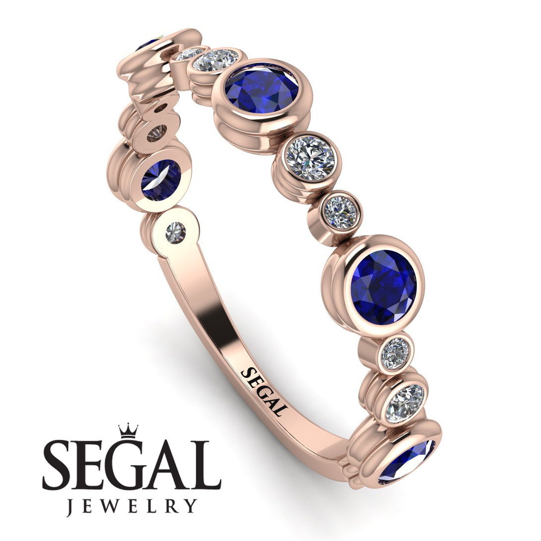 Bezel Sapphire Eternity Band - Valeria No. 14