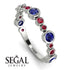 Bezel Sapphire Eternity Band - Valeria No. 60