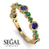 Bezel Sapphire Eternity Band - Valeria No. 28