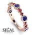 Bezel Sapphire Eternity Band - Valeria No. 59