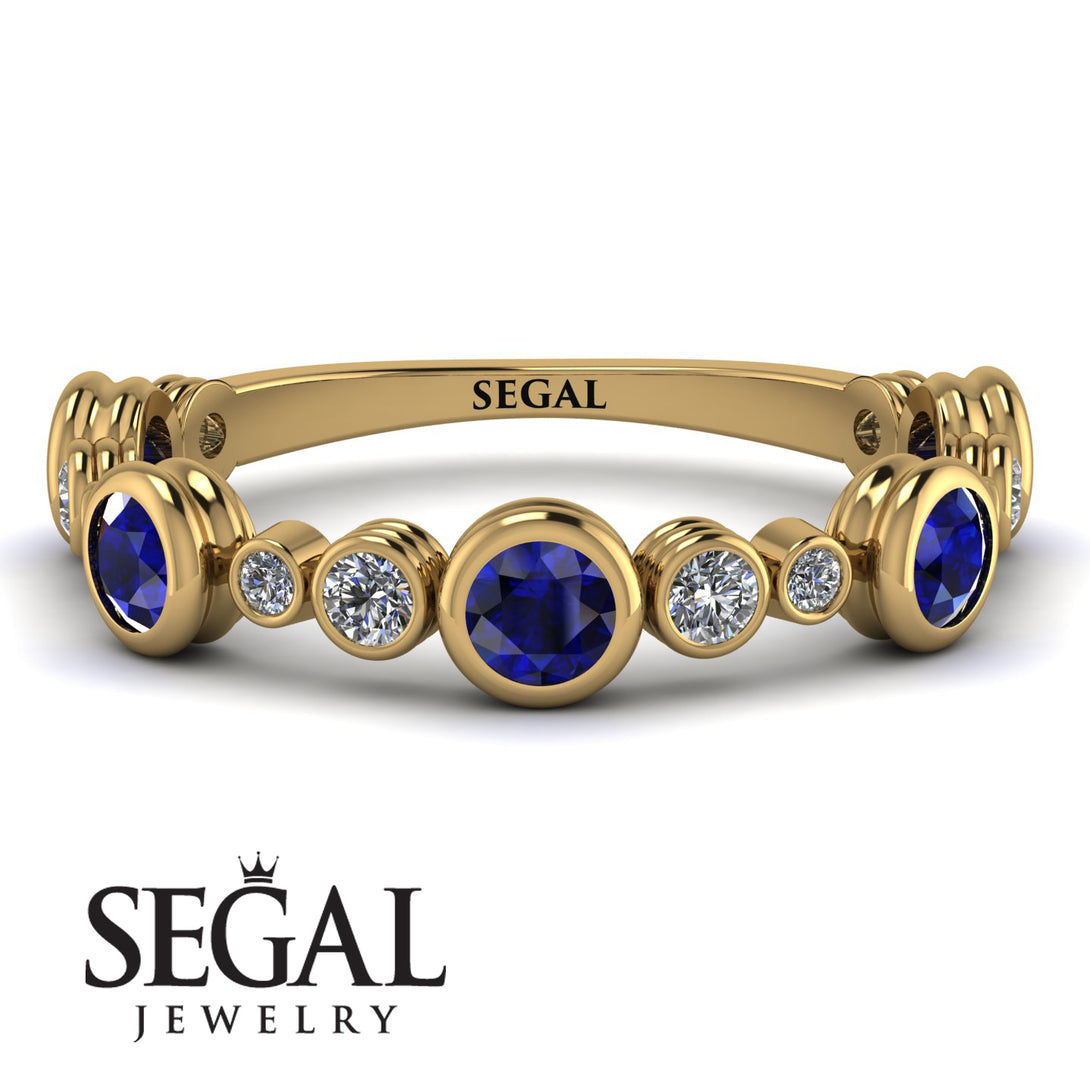 Bezel Sapphire Eternity Band - Valeria No. 13