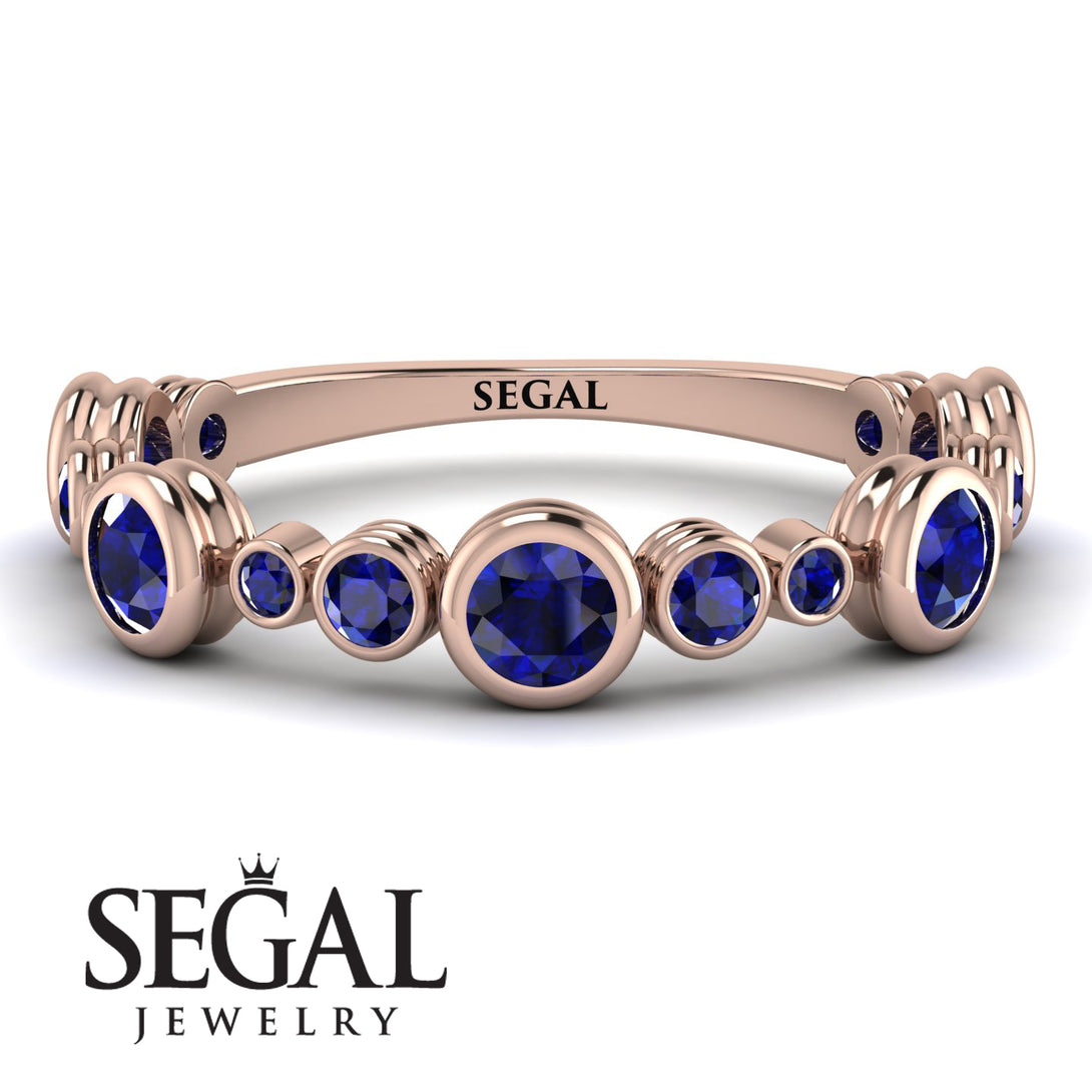 Bezel Sapphire Eternity Band - Valeria No. 74