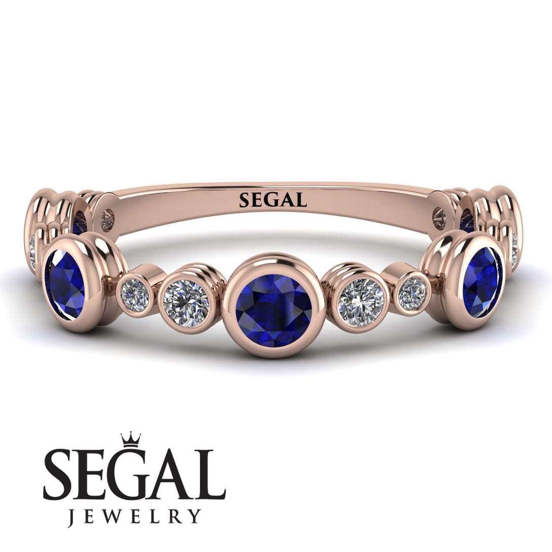 Bezel Sapphire Eternity Band - Valeria No. 14