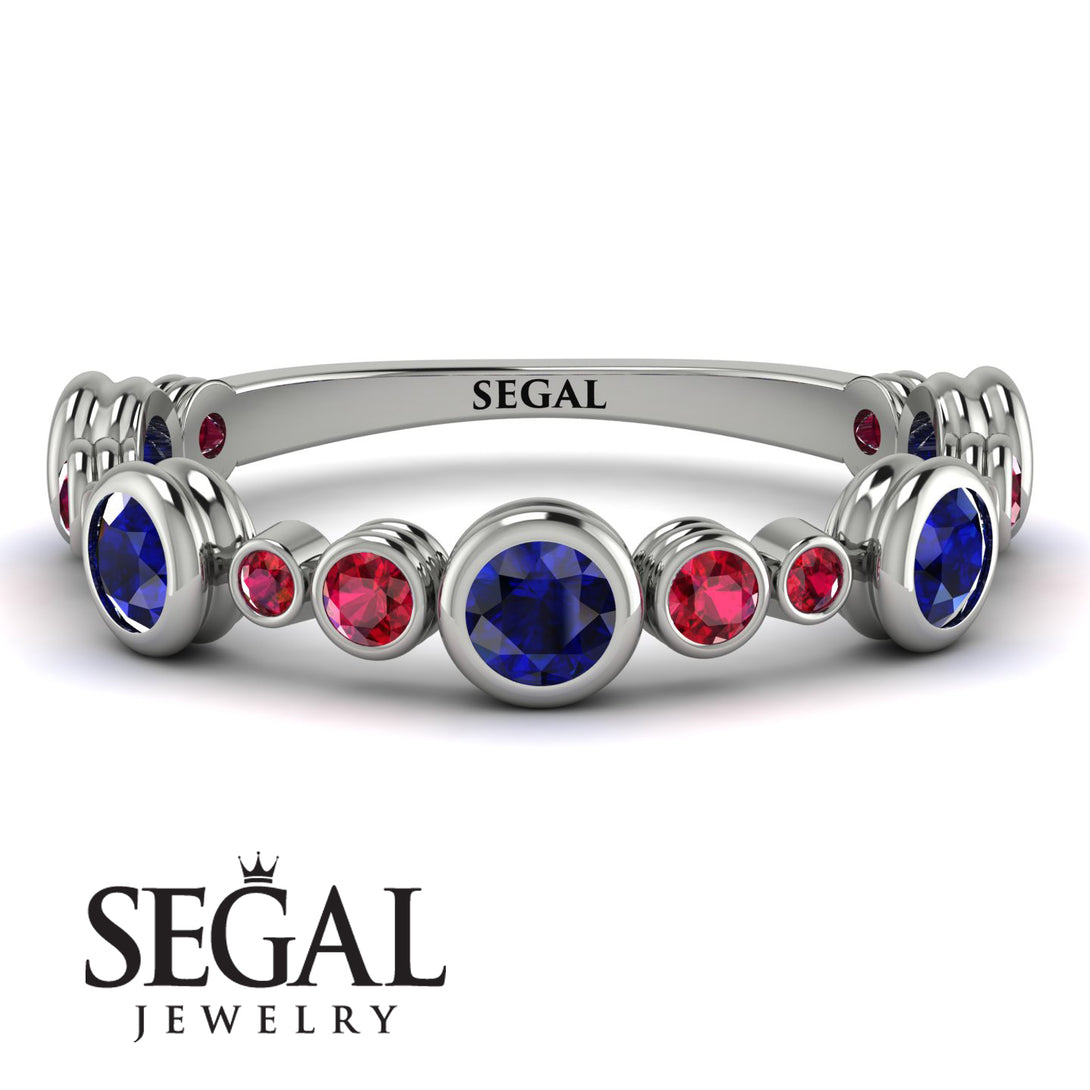 Bezel Sapphire Eternity Band - Valeria No. 60