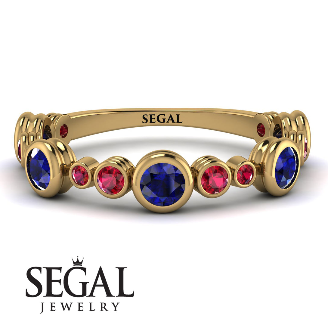 Bezel Sapphire Eternity Band - Valeria No. 58