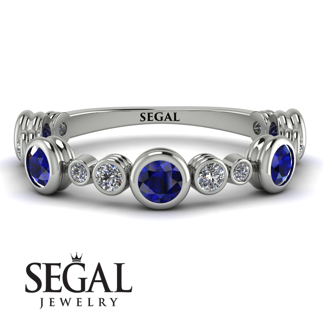 Bezel Sapphire Eternity Band - Valeria No. 15
