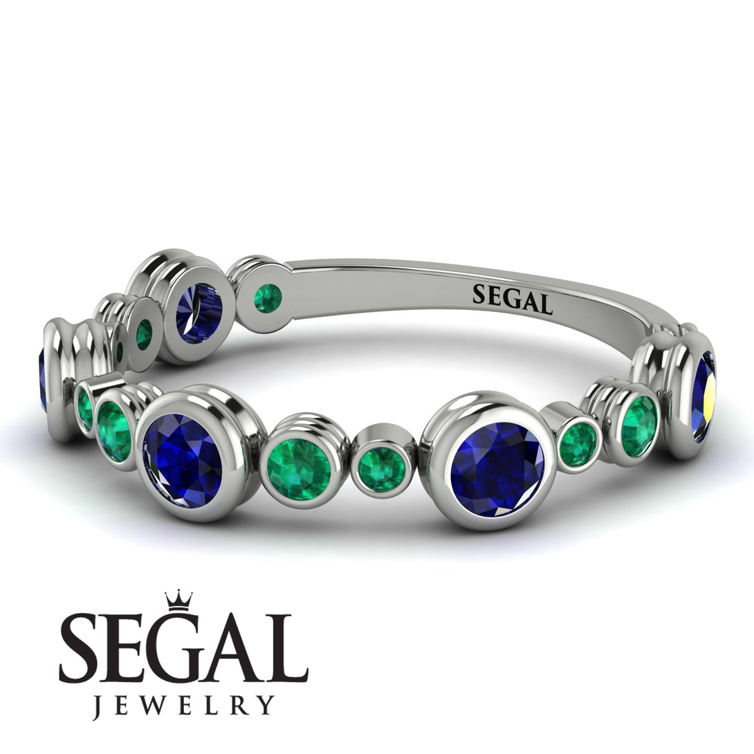 Bezel Sapphire Eternity Band - Valeria No. 30