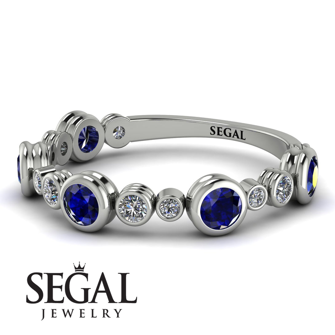 Bezel Sapphire Eternity Band - Valeria No. 15