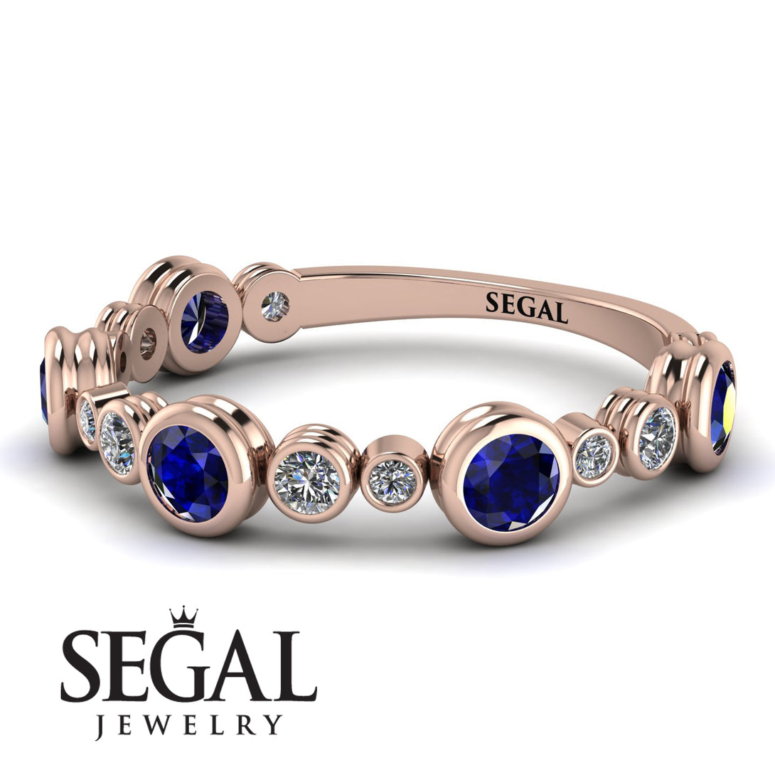Bezel Sapphire Eternity Band - Valeria No. 14