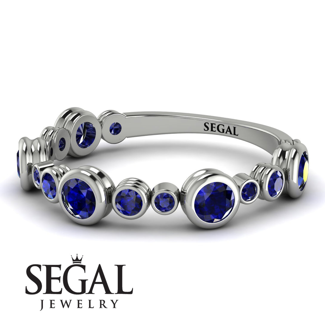 Bezel Sapphire Eternity Band - Valeria No. 75