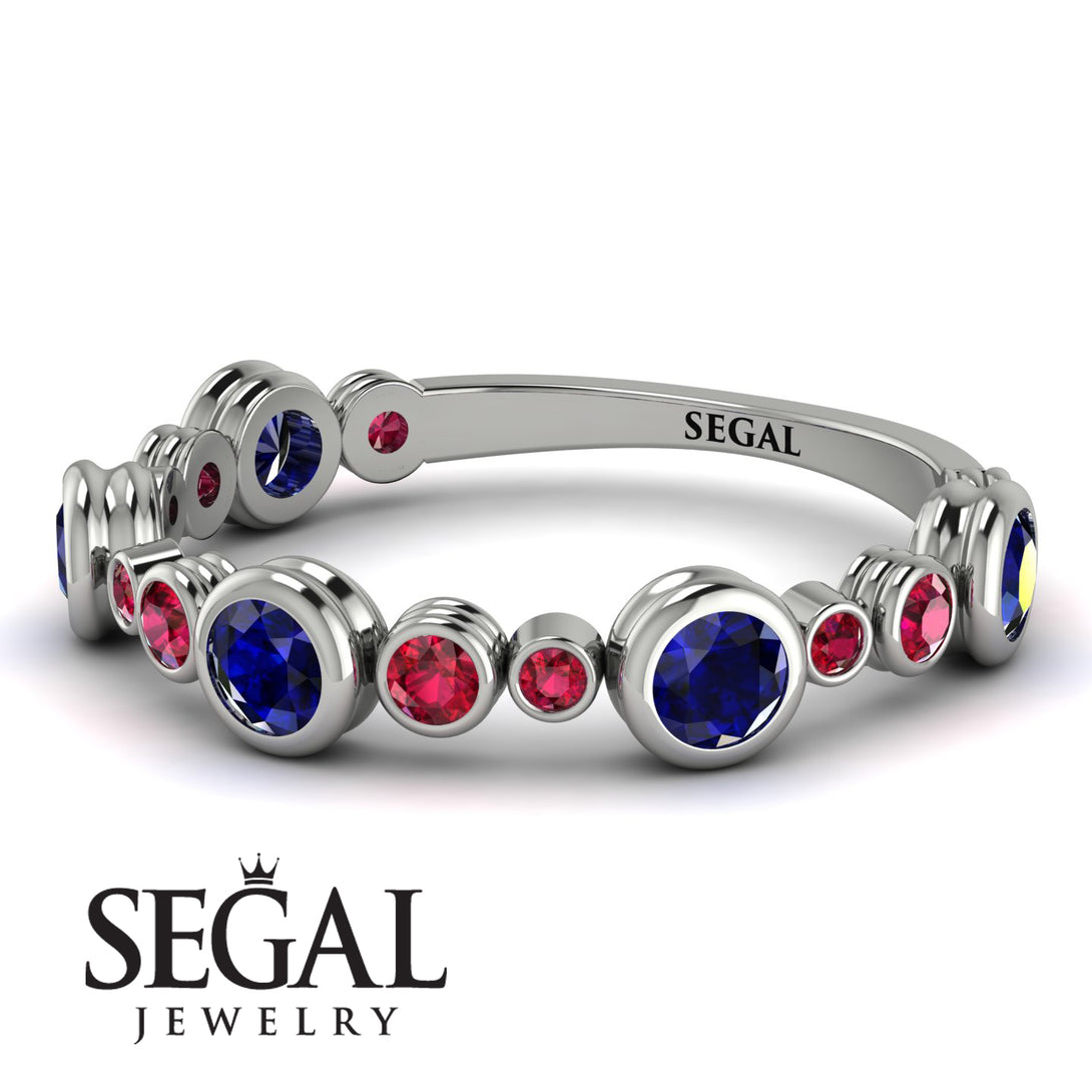 Bezel Sapphire Eternity Band - Valeria No. 60
