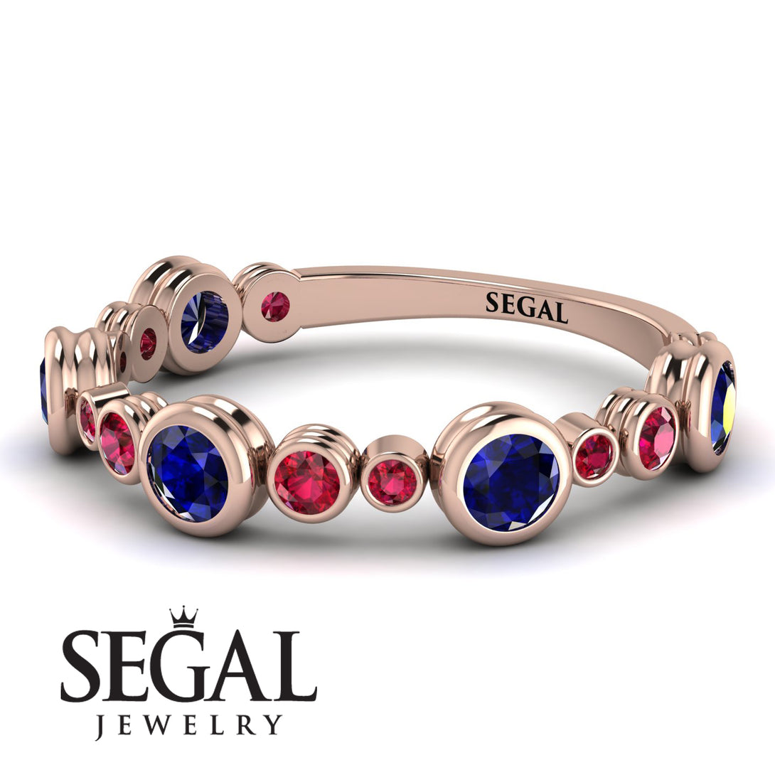 Bezel Sapphire Eternity Band - Valeria No. 59
