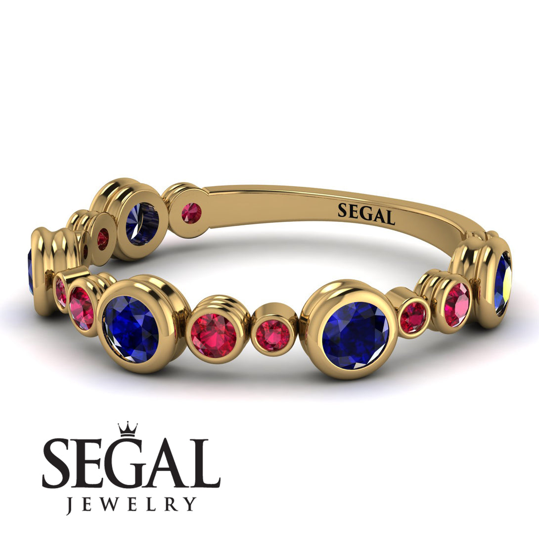 Bezel Sapphire Eternity Band - Valeria No. 58